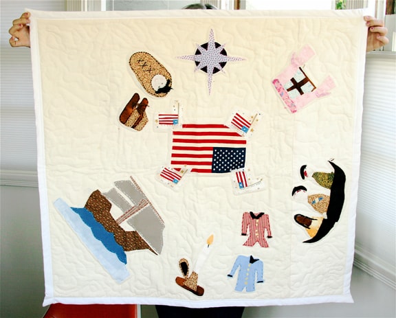 Early American History Timeline Quilt